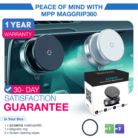 Magnetic Vacuum Car Phone Mount 360 Suction Holder for iPhone 12 13 14 15 16 Pro Max