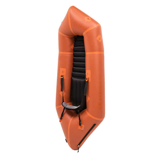 Self-Bailing Ultralight Packraft for River Adventures